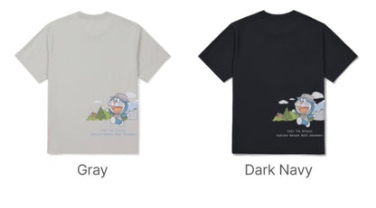 多啦A夢 x Snow Peak 韓國限定成人T-Shirt 去露營款￼