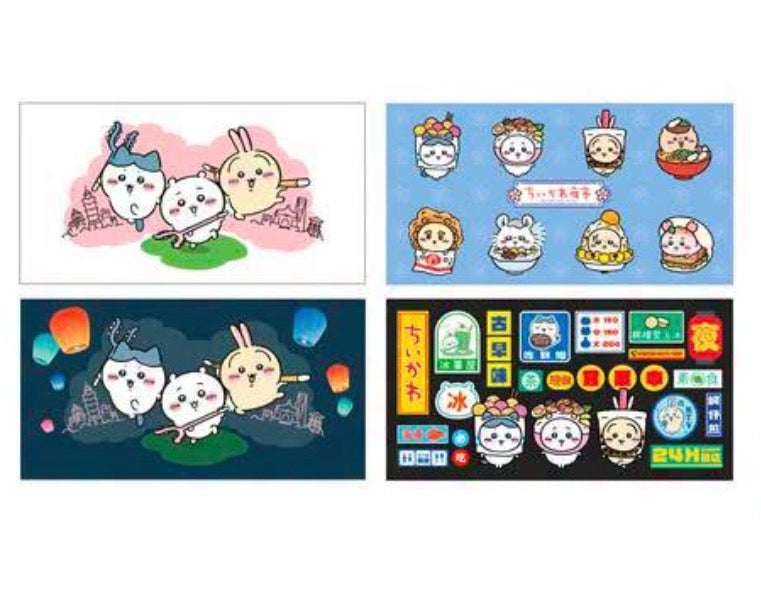 Chiikawa Days 台北限定夜市系列 毛巾4入組