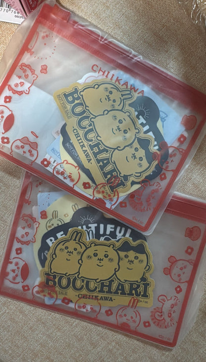 Chiikawa 非賣品貼紙套裝連收納袋