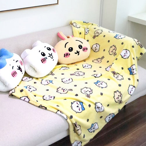 韓國Chiikawa 黃色花花毛毯 140x100cm