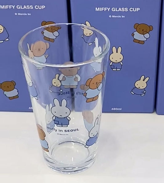 Miffy 韓國首爾限定 玻璃杯(彩色全身圖案)