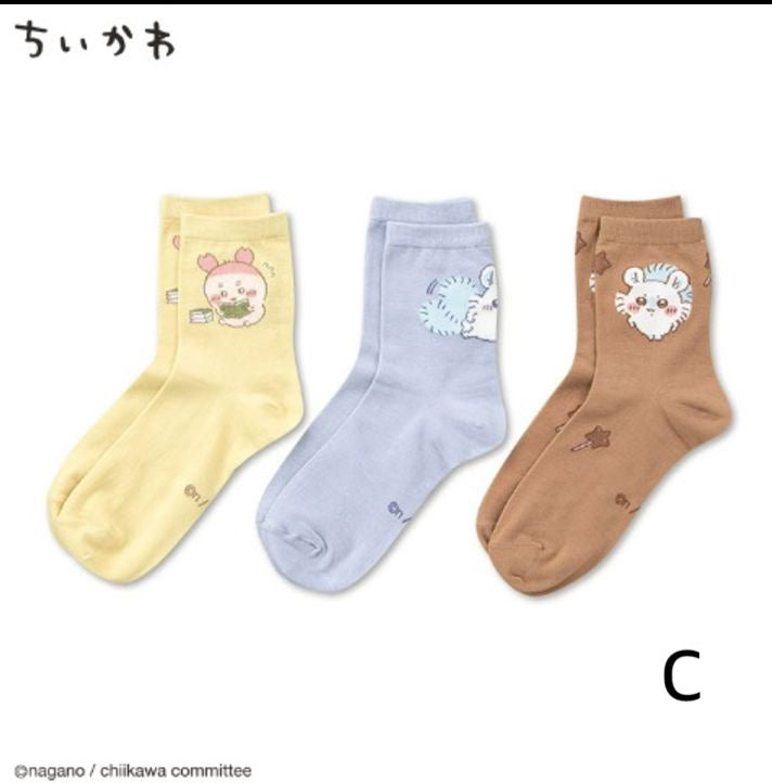 (1月到貨)Chiikawa短襪三對套裝