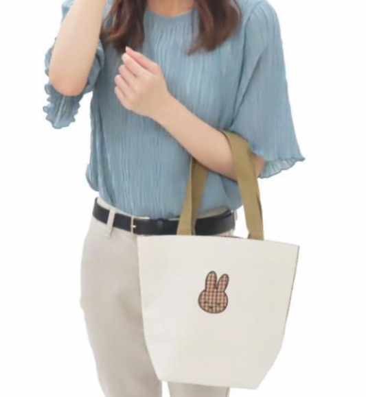 Miffy 格仔刺繡章 Tote Bag