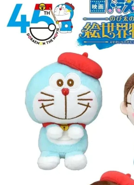 多啦A夢 大雄的繪世界物語12cm畫家坐坐款公仔