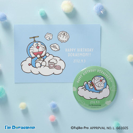 多啦A夢生日postcard + badge set