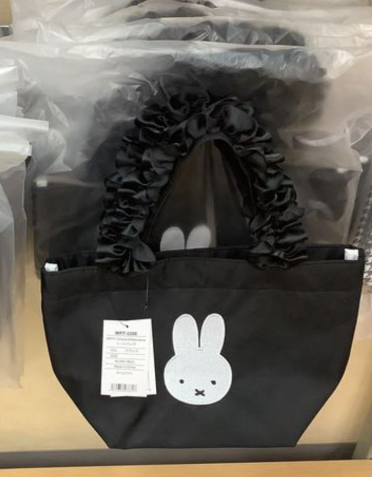 Miffy緞帶黑色Tote Bag