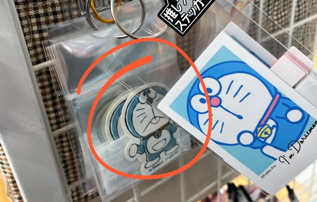 多啦A夢表情伸唎無奈樣貼紙