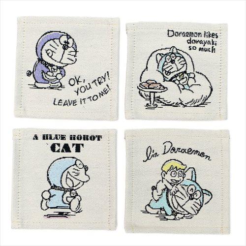 多啦a夢布杯墊一套4個