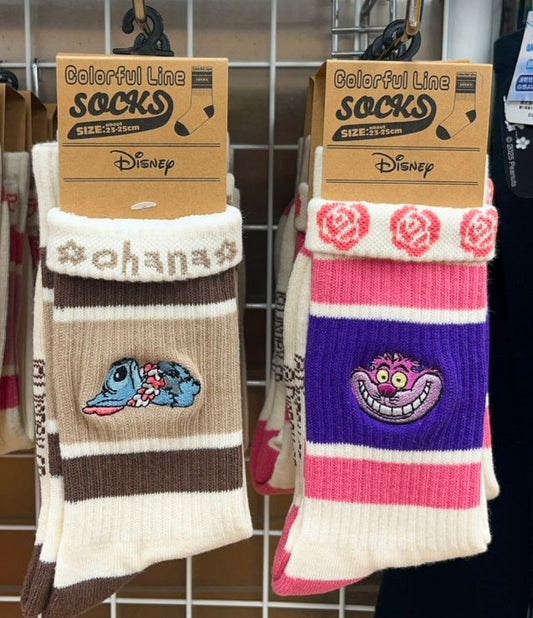Disney 23-25cm 間條襪