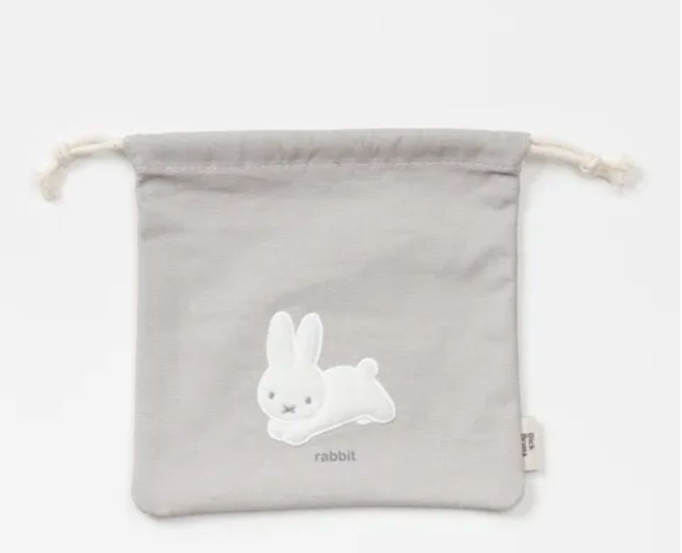 Miffy Rabbit 灰色索繩袋