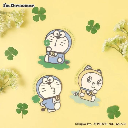 Flowering 多啦A夢 日本製四葉草Sticker