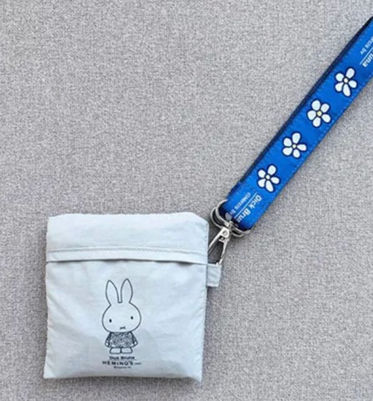 Miffy 可折疊購物袋連埋藍色肩帶