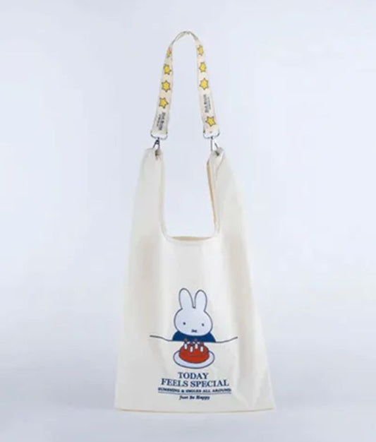 Miffy 可折疊購物袋連埋米色肩帶