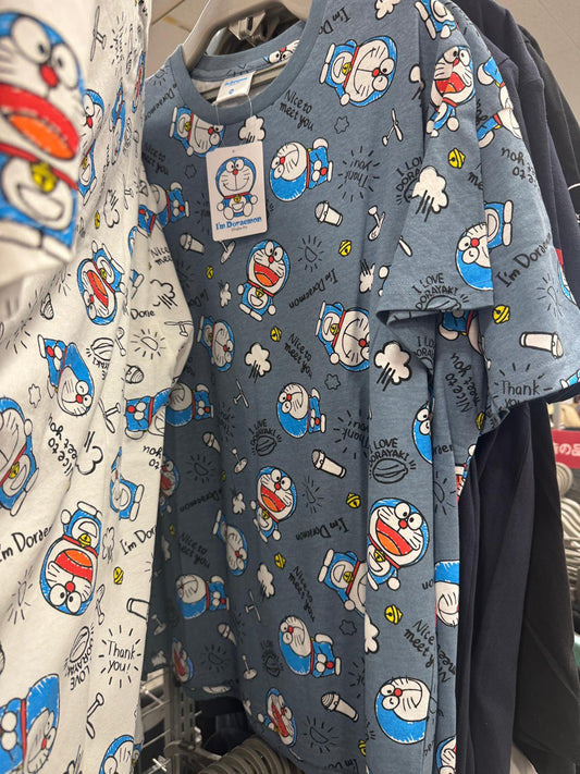 Shimamura 多啦A夢印花T-Shirt 藍色