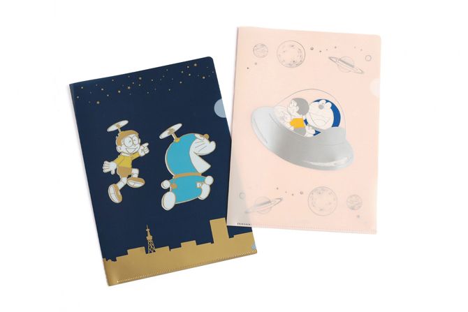 不二雄館限定箔押夜空&惑星之世界旅行 A4 File