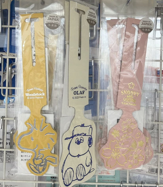 Snoopy 牛革行李牌
