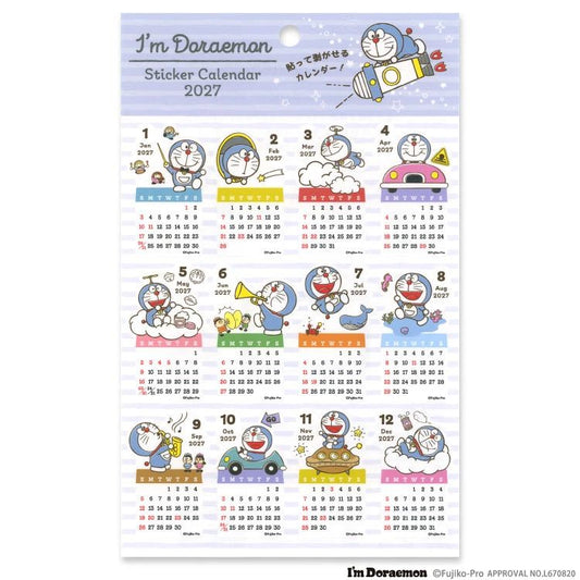 多啦A夢2027 Sticker Calendar