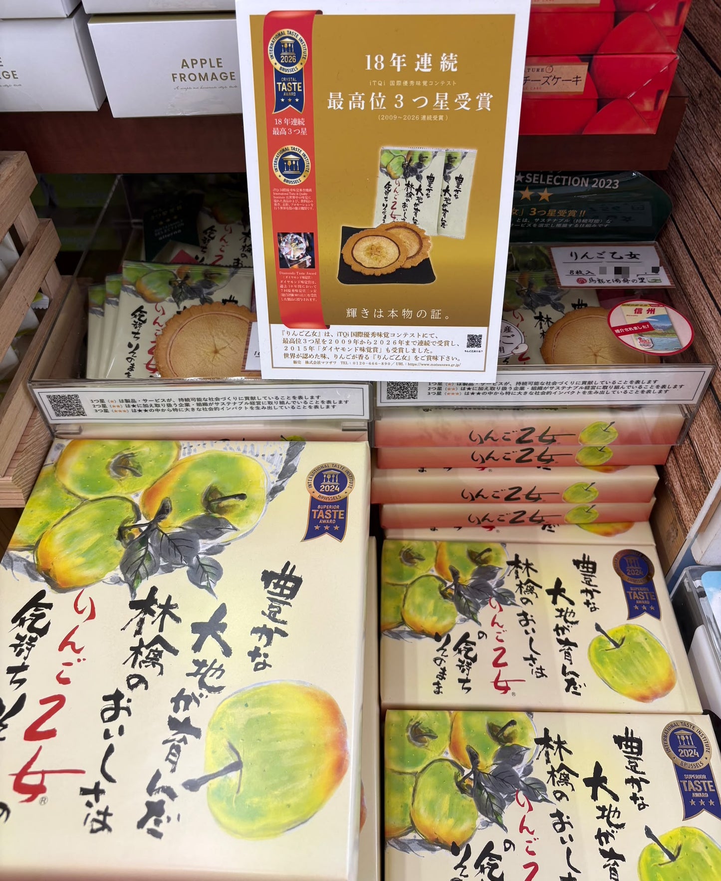 長野縣 信州蘋果乙女 薄片米餅燒