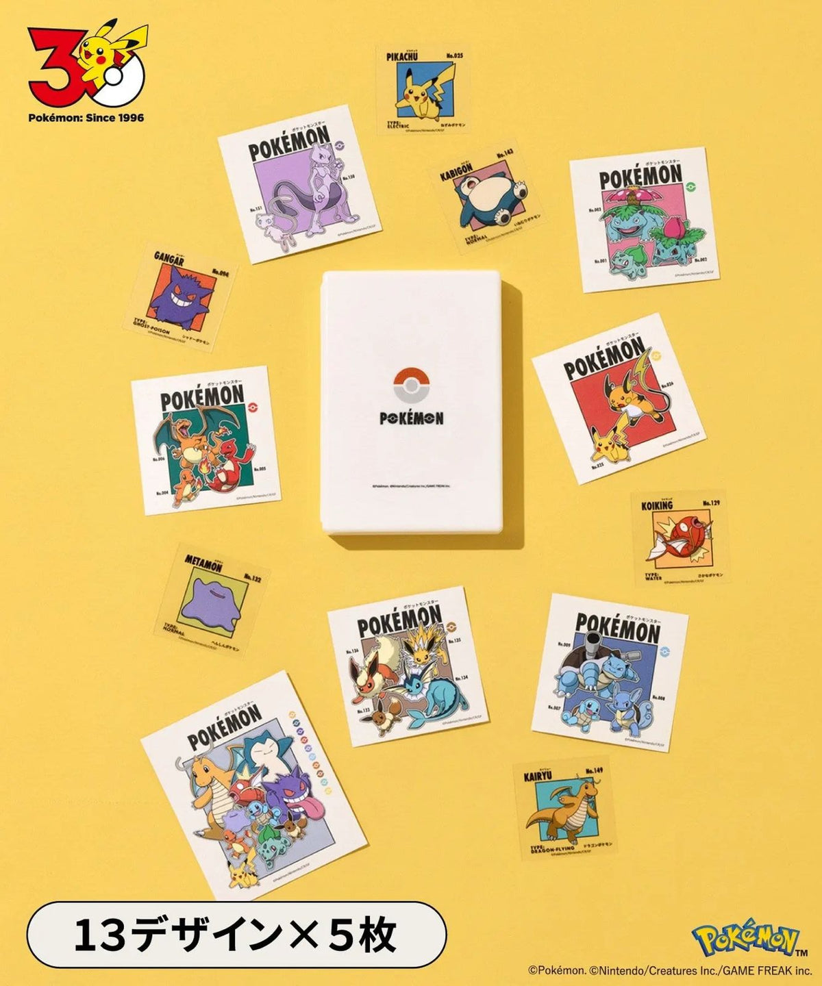(2月預約)3coins x Pokemon 30th Sticker Set