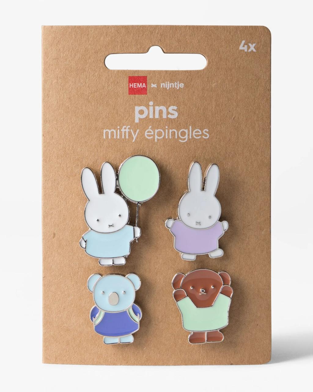 Miffy 荷蘭Hema限定 Miffy & Boris Pin Set