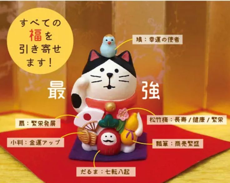 Concombre 萬福貓擺設