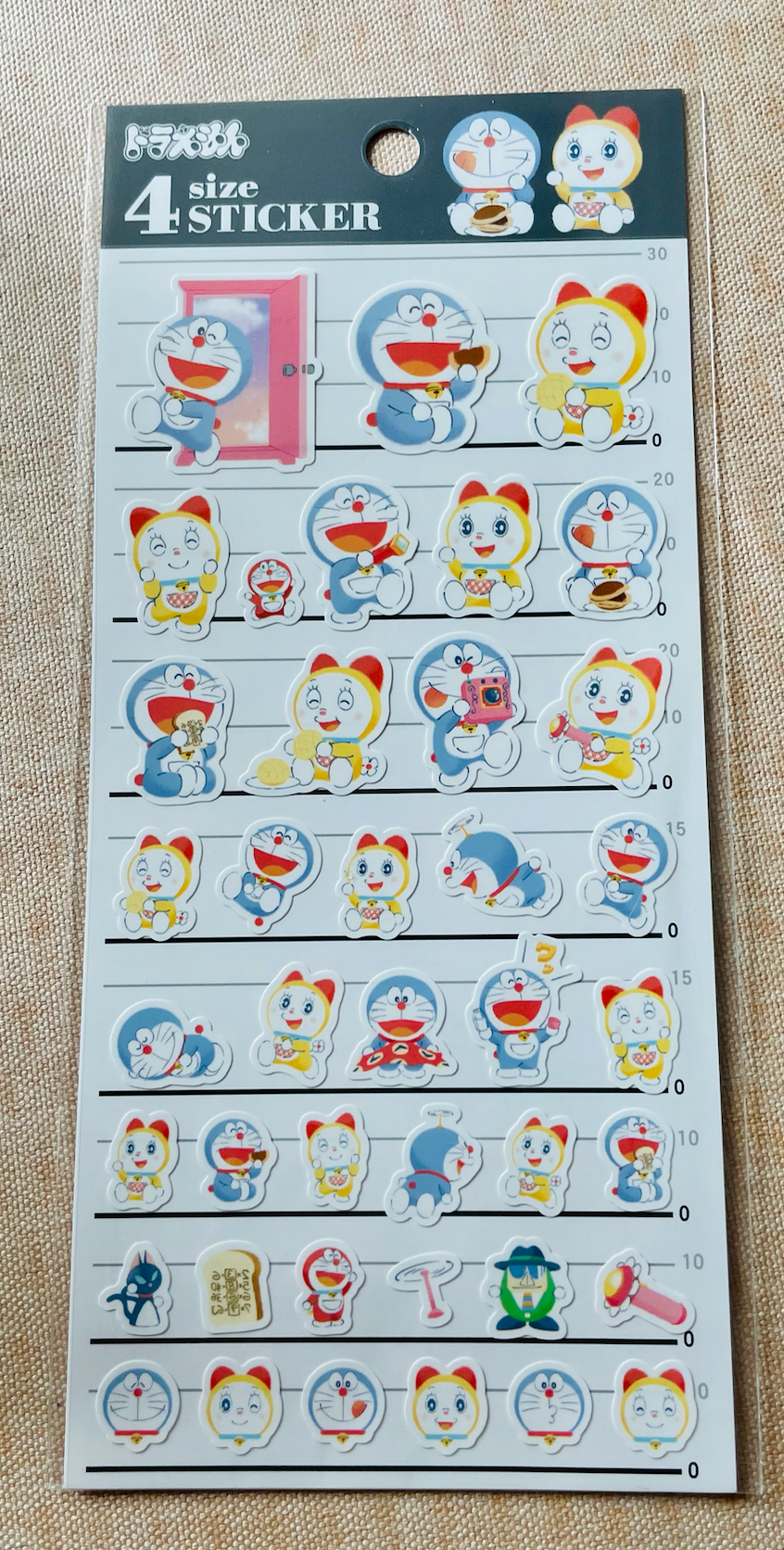 Doraemon 4 size Sticker