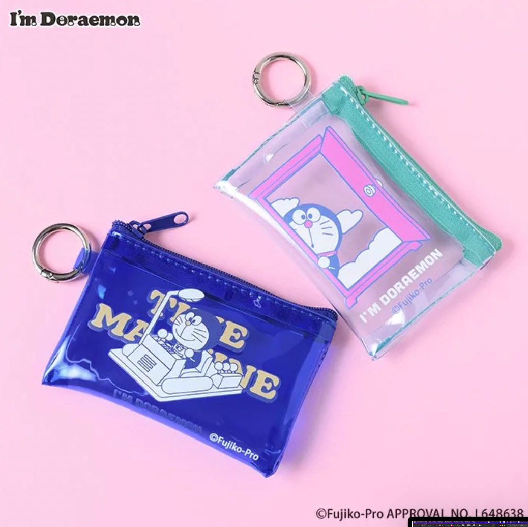 Flowering I'm Doraemon Clear Pouch