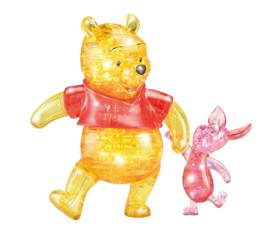 Crystal Puzzle Winnie the Pooh 水晶立體拼圖 - 彩色小熊維尼和小豬