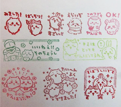BEVERLY Chiikawa 獎勵說話木製橡皮印章套裝