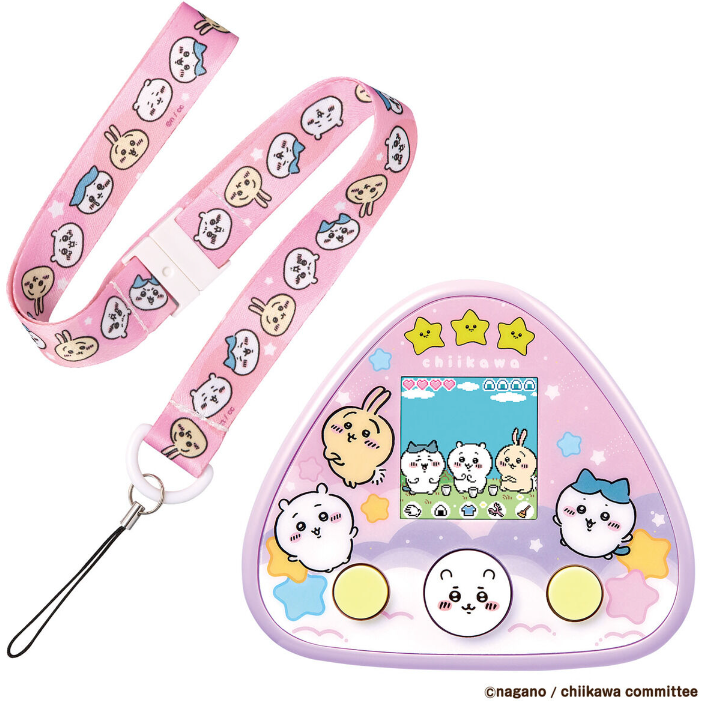 BANDAI Chiikawa Tamagotchi 他媽哥池DX豪華版套裝附頸帶 - 紫色