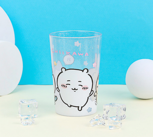 Chiikawa 500mL透明大容量Glitter膠杯