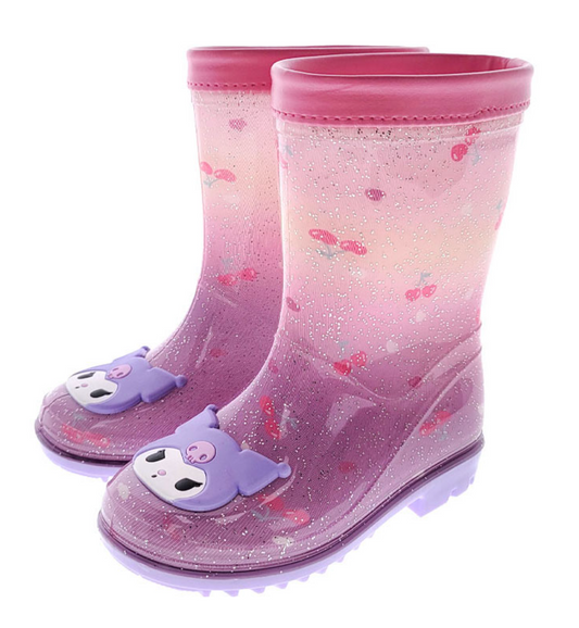 Sanrio Kuromi 漸變色閃粉水鞋/雨靴 170mm