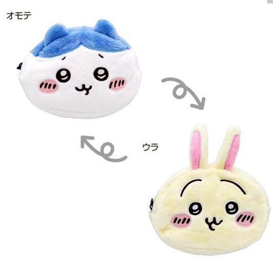 Chiikawa Comic Scene 雙面小袋Pouch/散銀包 - 小八&兔兔
