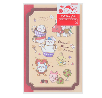Chiikawa x Wonderland Tea Time Die Cut款式 Letter Set