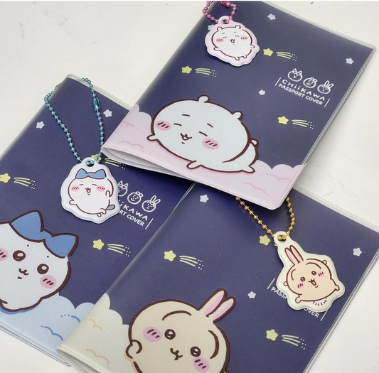 Chiikawa Passport Case 透明護照套連鎖匙扣