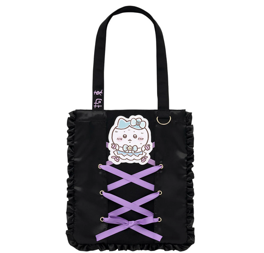 Chiikawa 魔法少女 小八黑色絲帶手提袋tote bag