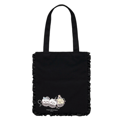 Chiikawa 魔法少女 小八黑色絲帶手提袋tote bag