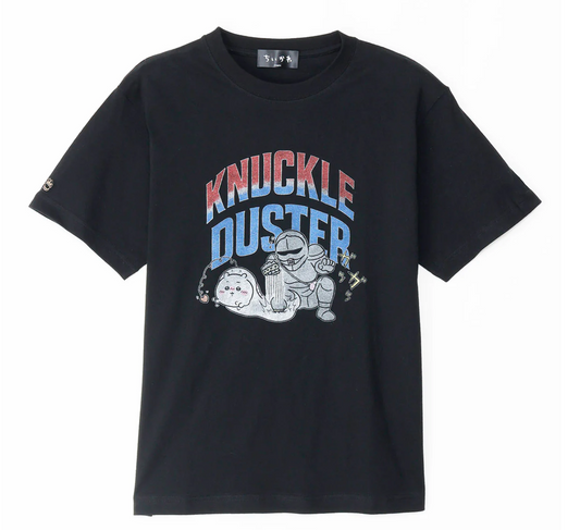 Chiikawa Knuckle Duster 小可愛&盔甲先生黑色T-shirt