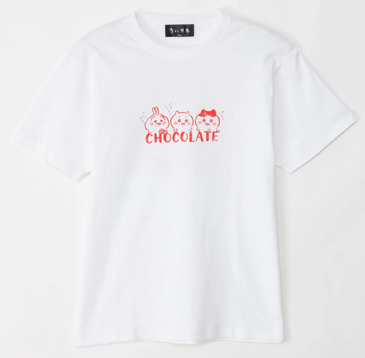 Chiikawa Chocolate 心心 三主白色T-shirt