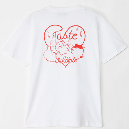 Chiikawa Chocolate 心心 三主白色T-shirt
