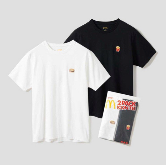 Graniph x 麥當勞 芝士漢堡與薯條T-shirt 2件裝