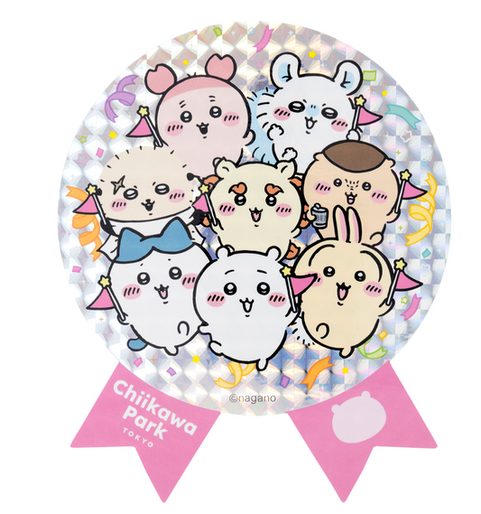 (9月底到貨)Chiikawa Park 閃光貼紙(全角色旗幟)