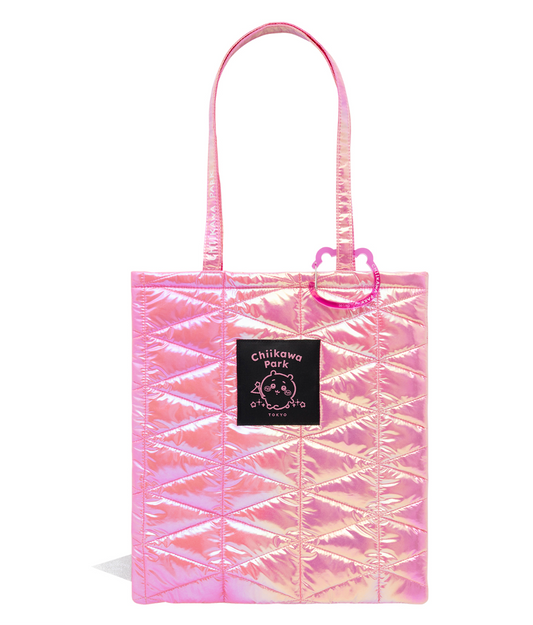 (9月底到貨)Chiikawa Park 絎縫手提袋Tote Bag 粉紅色