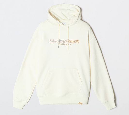 Chiikawa x Spao 連帽衛衣Hoodie 奶白色全角色
