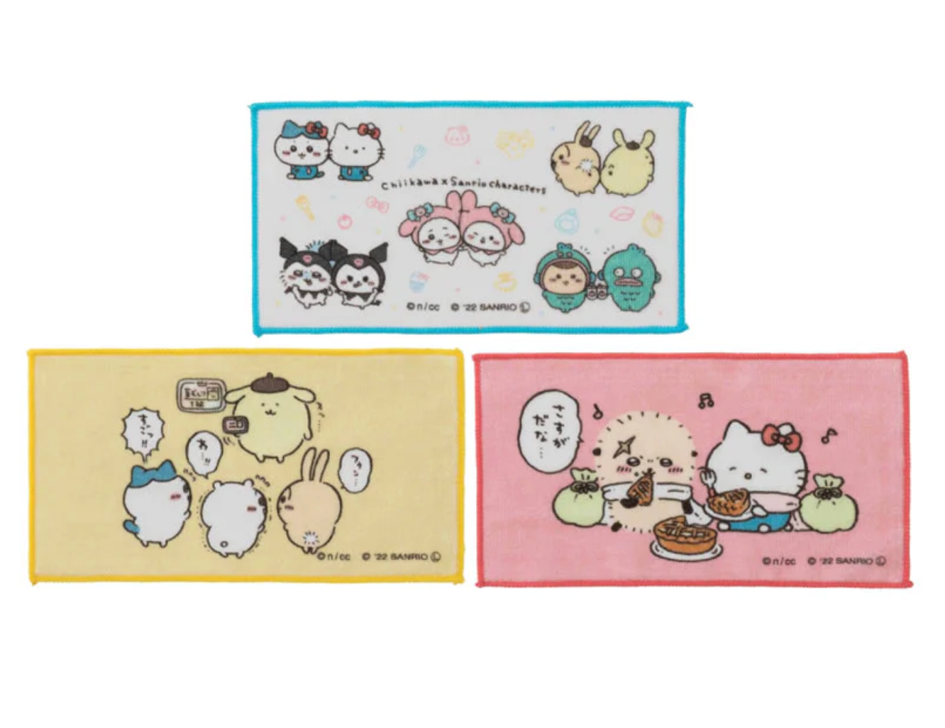 Chiikawa x Sanrio Characters 手巾3條裝 (好朋友)
