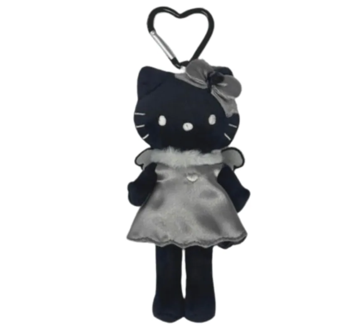 (現貨)Hello Kitty 復刻版長腿公仔掛飾 黑色天使