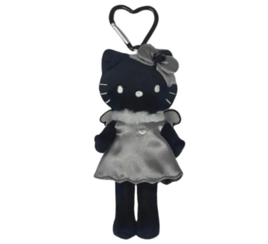 (現貨)Hello Kitty 復刻版長腿公仔掛飾 黑色天使