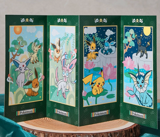 Pokémon Store 韓國限定 傳統系列 折疊屏風卡