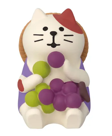 (8月預訂)Concombre 吃葡萄貓公仔