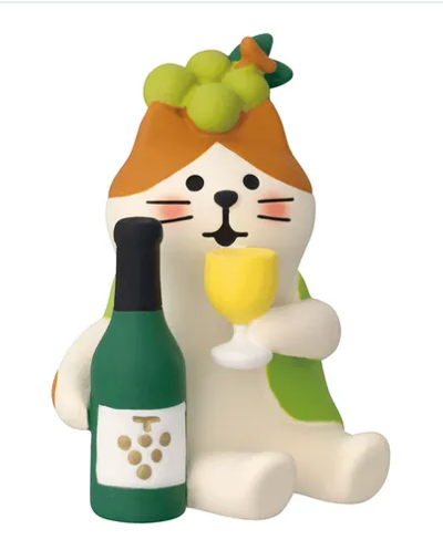 (8月預訂)Concombre 微醺葡萄酒貓公仔
